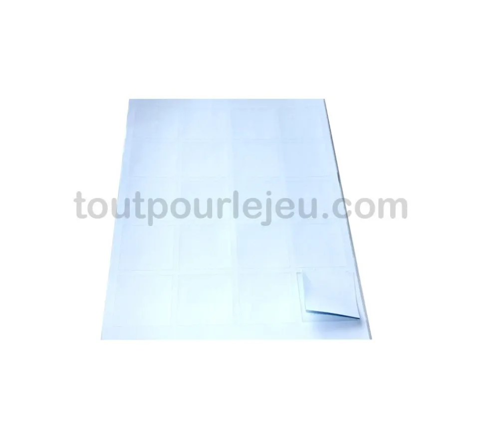 Tout Pour le Jeu 20 carrés autocollants blancs 45 mm étiquettes