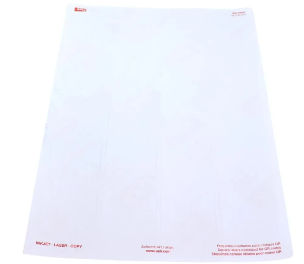 Tout Pour le Jeu 20 carrés autocollants blancs 45 mm étiquettes