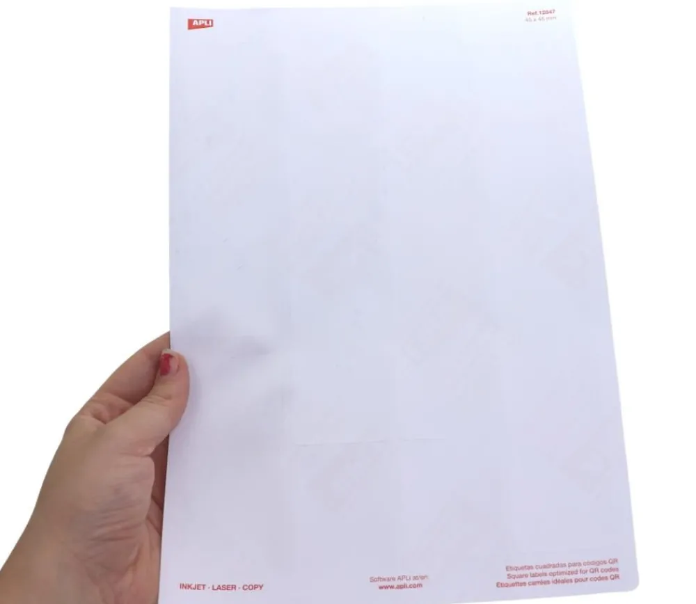 Tout Pour le Jeu 20 carrés autocollants blancs 45 mm étiquettes