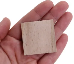 Tout Pour le Jeu 100 carrés bois brut 40 x 40 x 3 mm naturel