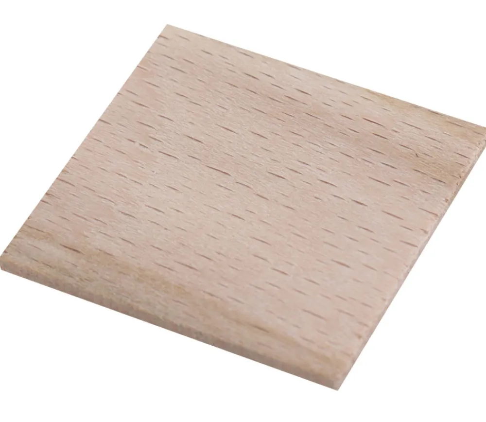 Tout Pour le Jeu 100 carrés bois brut 40 x 40 x 3 mm naturel