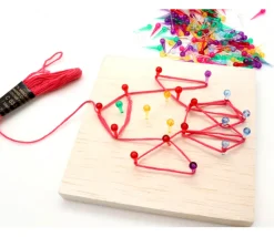 Tout Pour le Jeu 10 carrés bois naturel 10 x 10 cm avec 10 modèles - balsa