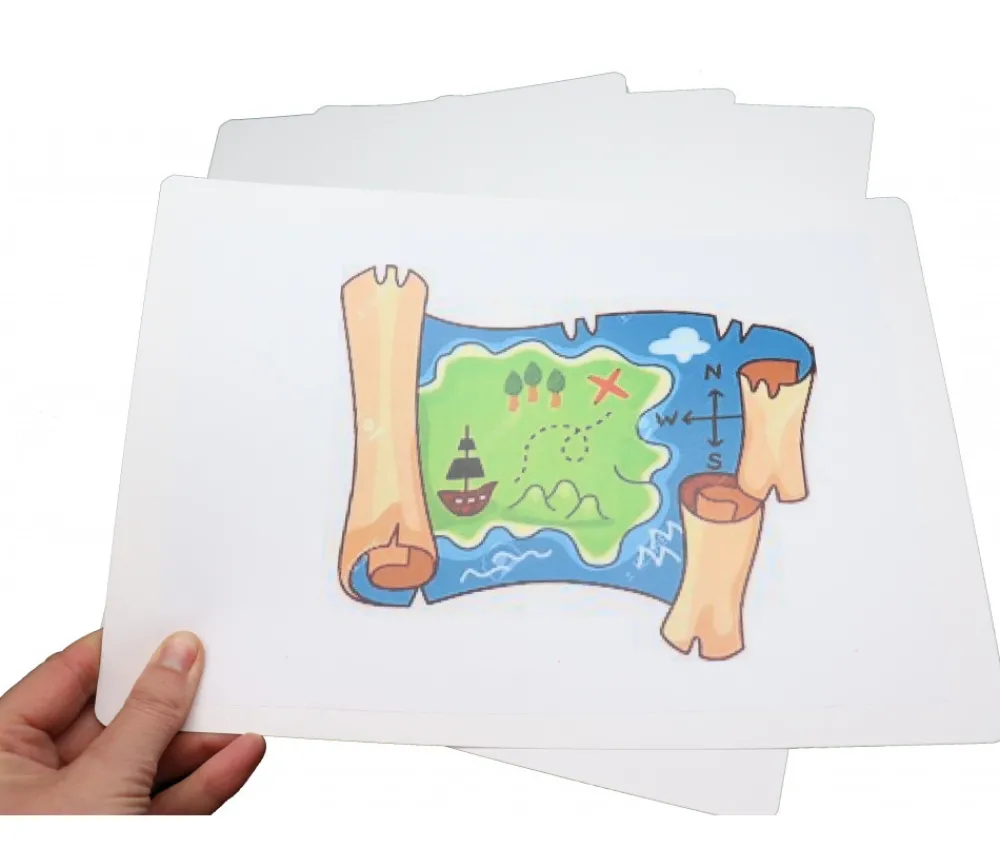 Tout Pour le Jeu 25 cartes A4 blanches XXL 210 x 297 mm coins arrondis