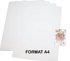 Tout Pour le Jeu 25 cartes A4 blanches XXL 210 x 297 mm coins arrondis
