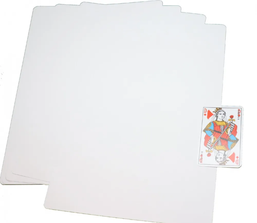 Tout Pour le Jeu 25 cartes A4 blanches XXL 210 x 297 mm coins arrondis