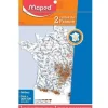 Tout Pour le Jeu 2 cartes de France reliefs et fleuves, régions et départements