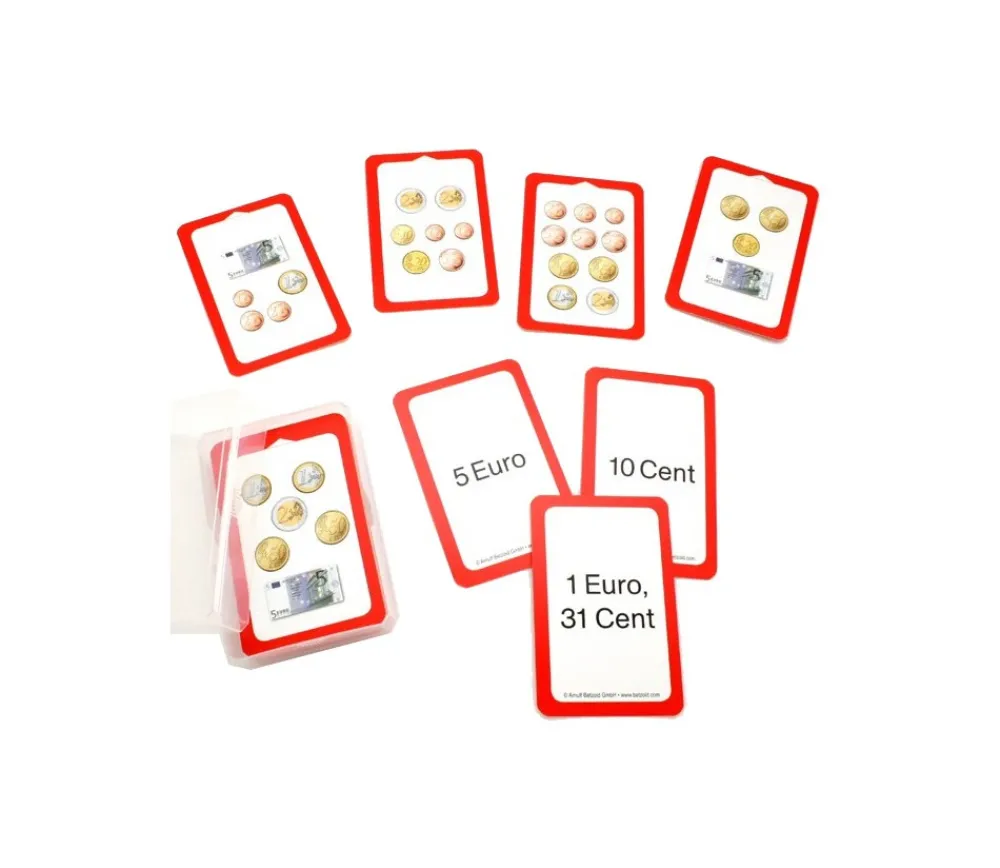 Tout Pour le Jeu 48 cartes monnaie euros cents - chapeau magique