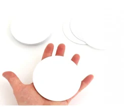 Tout Pour le Jeu 54 cartes rondes 90 mm blanches à personnaliser