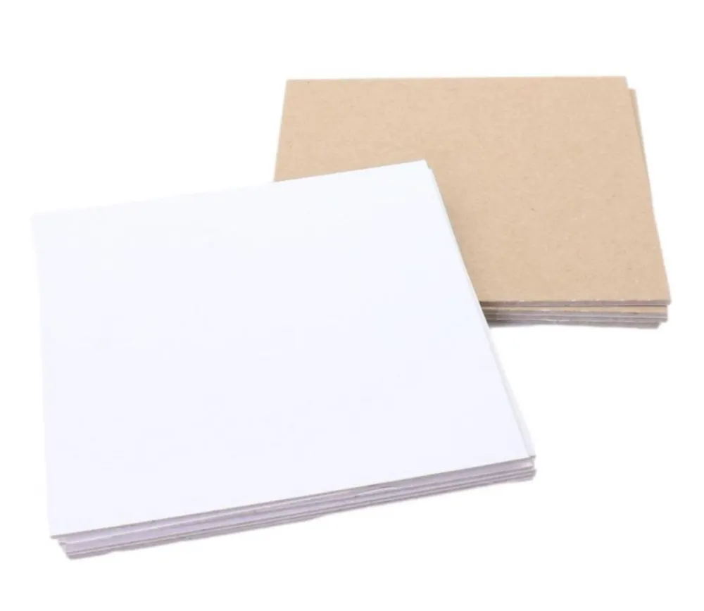 Tout Pour le Jeu 10 cartons blancs rigides carrés 10 x 10 cm neutre - mini plateaux