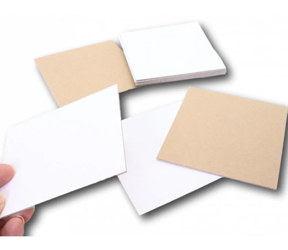 Tout Pour le Jeu 10 cartons blancs rigides carrés 10 x 10 cm neutre - mini plateaux