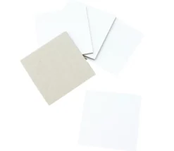Tout Pour le Jeu 10 cartons blancs rigides carrés 10 x 10 cm neutre - mini plateaux
