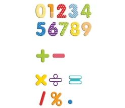 Tout Pour le Jeu 90 Chiffres et signes magnétiques 4.5 cm de hauteur