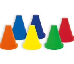 Tout Pour le Jeu 6 Cônes d'activité en mousse 16 cm - Pions de jeu géants