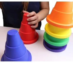 Tout Pour le Jeu 6 Cônes d'activité en mousse 16 cm - Pions de jeu géants