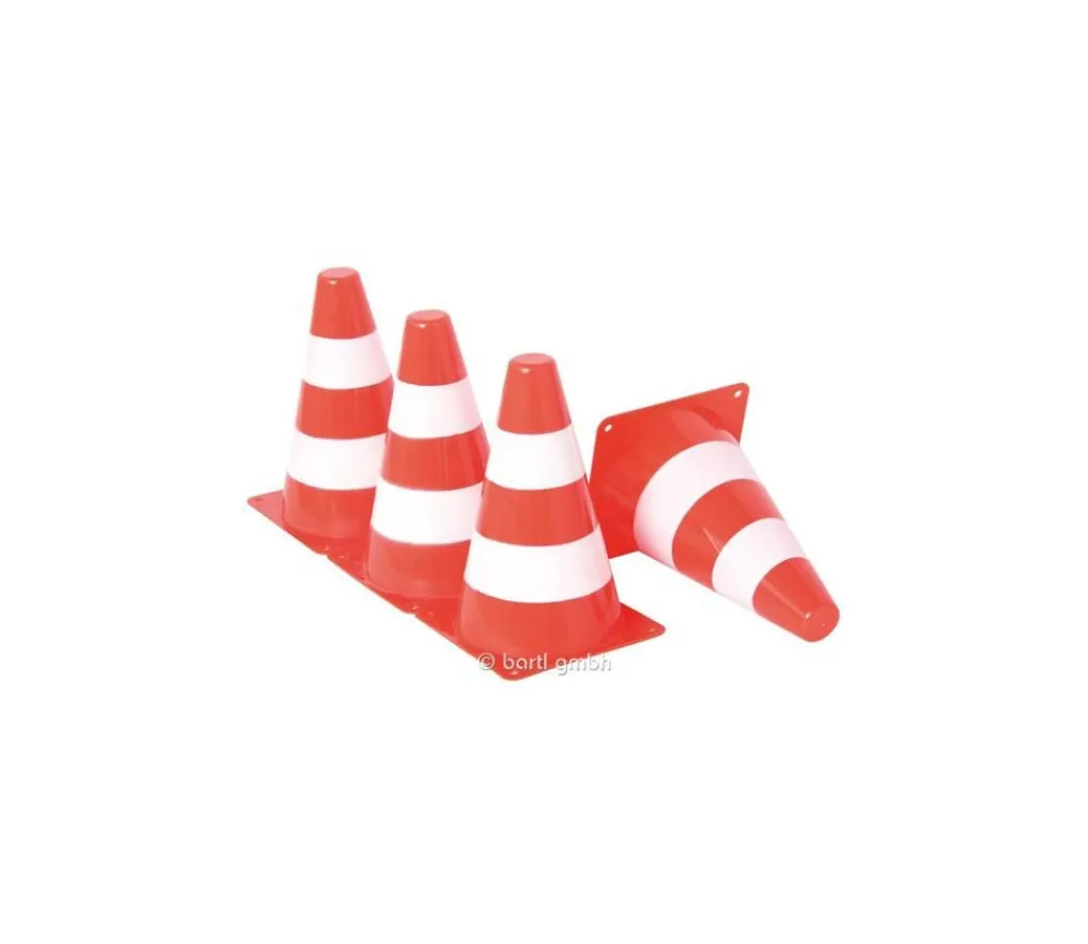 Tout Pour le Jeu 4 Cônes de slalom 18 cm pour parcours de jeux