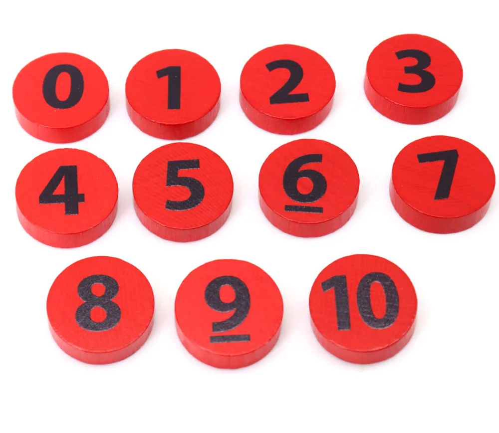 Tout Pour le Jeu 11 coccinelles 0 à 10 en bois pour compter