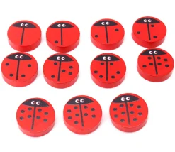 Tout Pour le Jeu 11 coccinelles 0 à 10 en bois pour compter