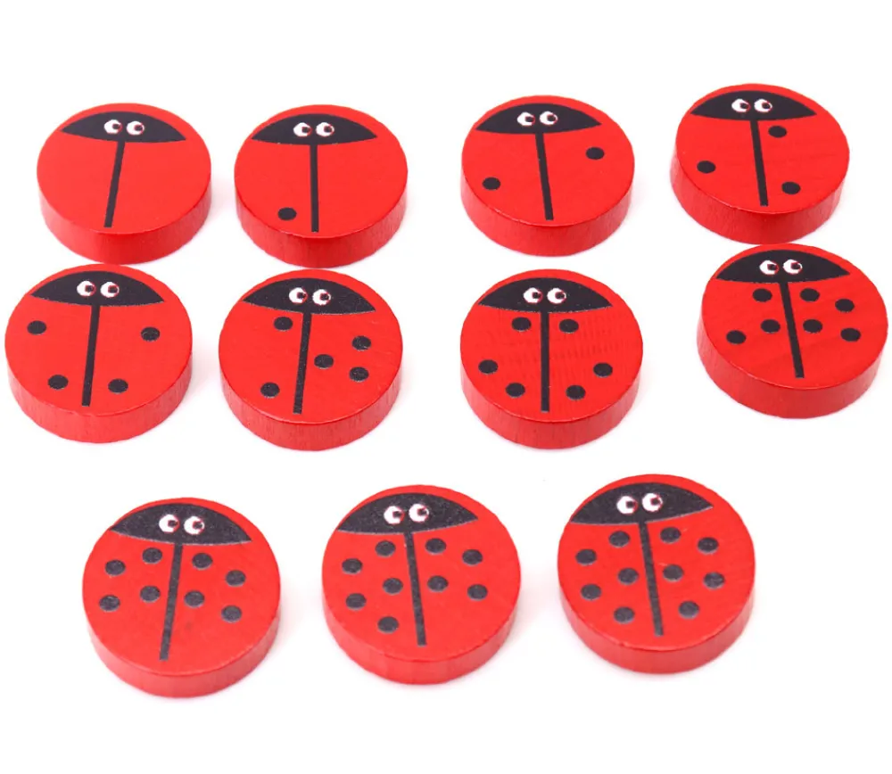 Tout Pour le Jeu 11 coccinelles 0 à 10 en bois pour compter