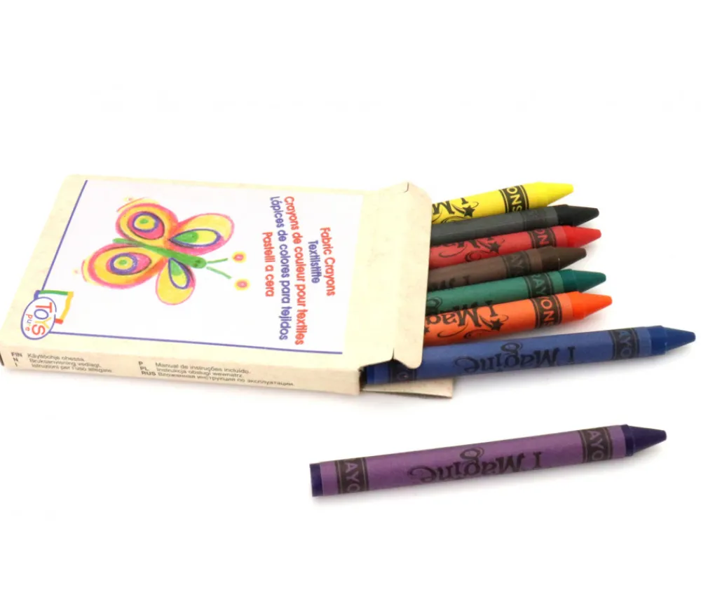 Tout Pour le Jeu 8 crayons de couleur textile pour tissu