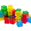 Tout Pour le Jeu 36 cubes 4 cm en plastique translucide. Jeu construction coloré