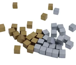 Tout Pour le Jeu 20 cubes en bois 1 cm argentés