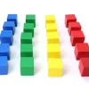 Tout Pour le Jeu 20 Cubes en bois 3 cm multicolores 4 couleurs