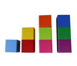 Tout Pour le Jeu 9 Cubes en bois 3.5 cm multicolores 9 couleurs