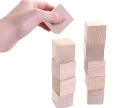 Tout Pour le Jeu 10 cubes en bois brut 4 cm