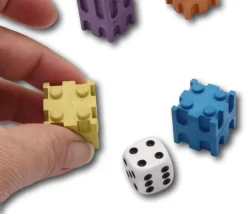 Tout Pour le Jeu 100 cubes encastrables multicolores 2 cm - bois recyclé