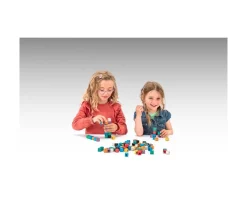 Tout Pour le Jeu 100 cubes encastrables multicolores 2 cm - bois recyclé