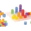 Tout Pour le Jeu 100 cubes encastrables pour jeux 2 cm + 1 plaque 20 cm