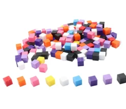Tout Pour le Jeu 1000 Cubes plastiques 1 x 1 cm multicolores - 10 couleurs - 10 mm