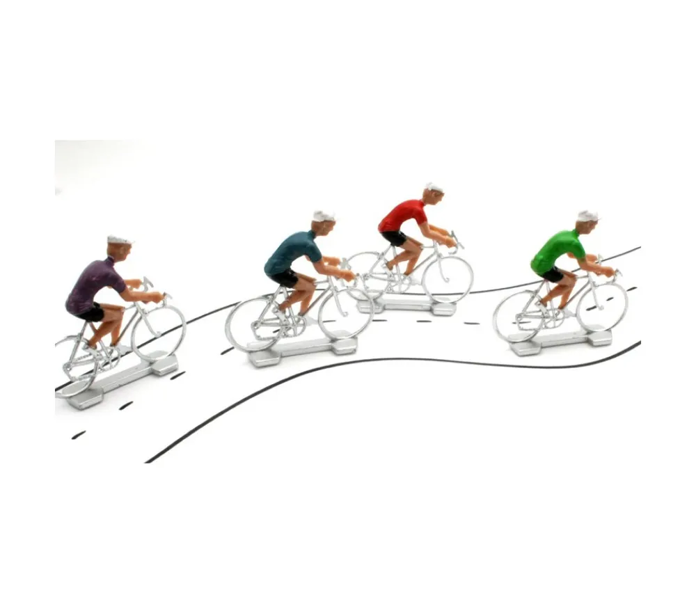 Tout Pour le Jeu 6 cyclistes vélo en plastique jouet 6 x 5 cm