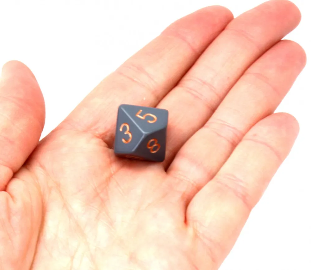 Tout Pour le Jeu 10 dés 10 faces opaques gris et or de 0 à 9 - Chessex