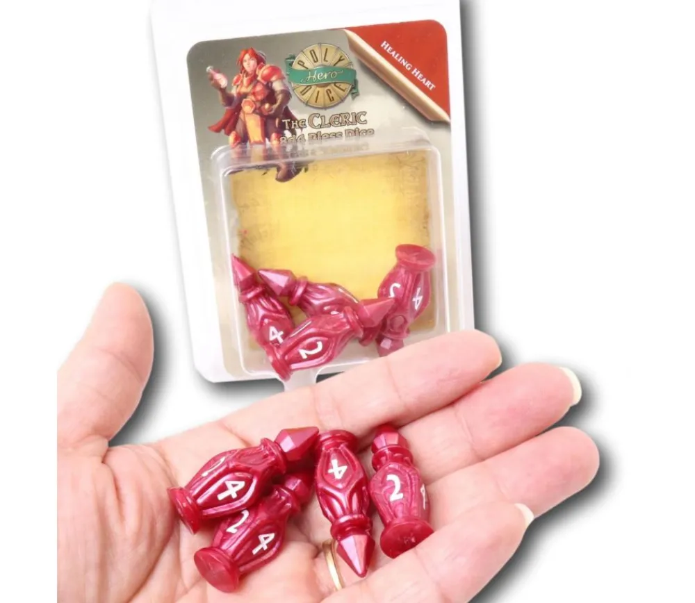 Tout Pour le Jeu 8 dés 4 faces rouge- PolyHero Cleric - Potion