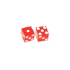 Tout Pour le Jeu 2 Dés à jouer Casino précision rouge transparent 19 mm