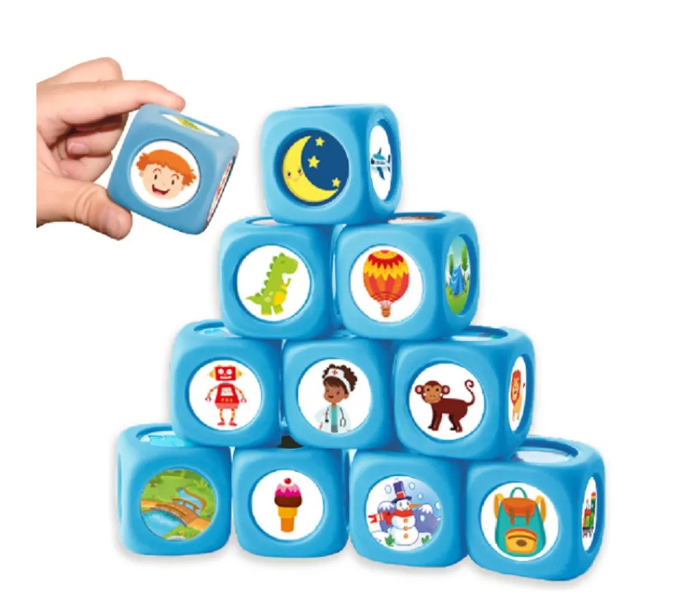 Tout Pour le Jeu 10 dés à jouer Images 3,5 cm - Picto-dés création d'histoires