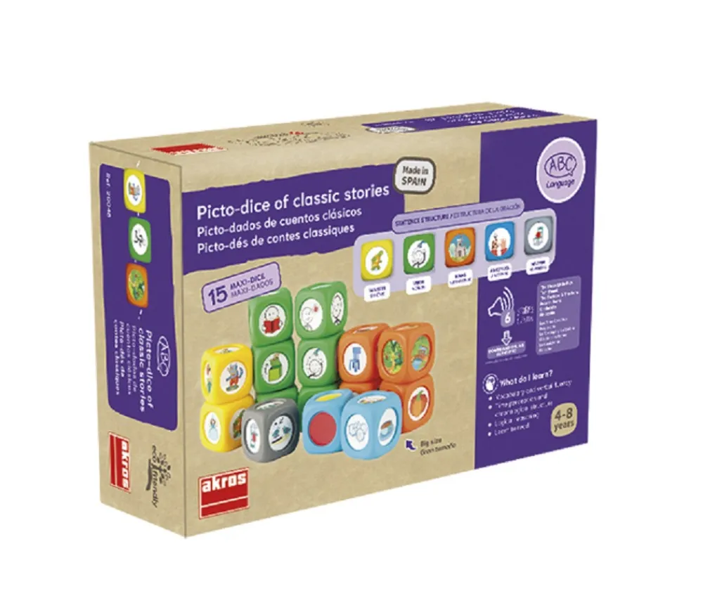 Tout Pour le Jeu 15 Dés à jouer images 3.5 cm - Picto-dés contes classiques