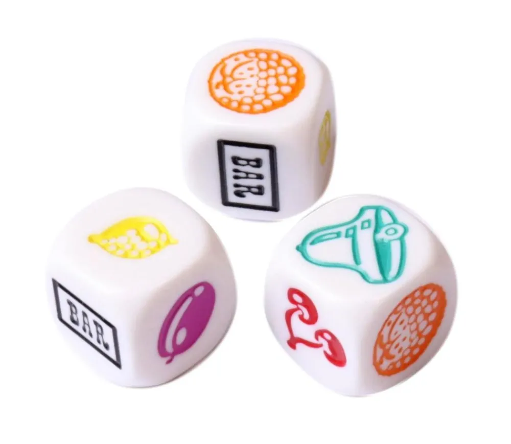 Tout Pour le Jeu 3 Dés à jouer SLOT Game 16 mm casino