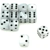 Tout Pour le Jeu 50 Dés blancs perlés nacrés 16 mm avec points 1 à 6