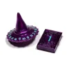 Tout Pour le Jeu 2 dés chapeau D20 et grimoire D2 violet - Polyhero wizard