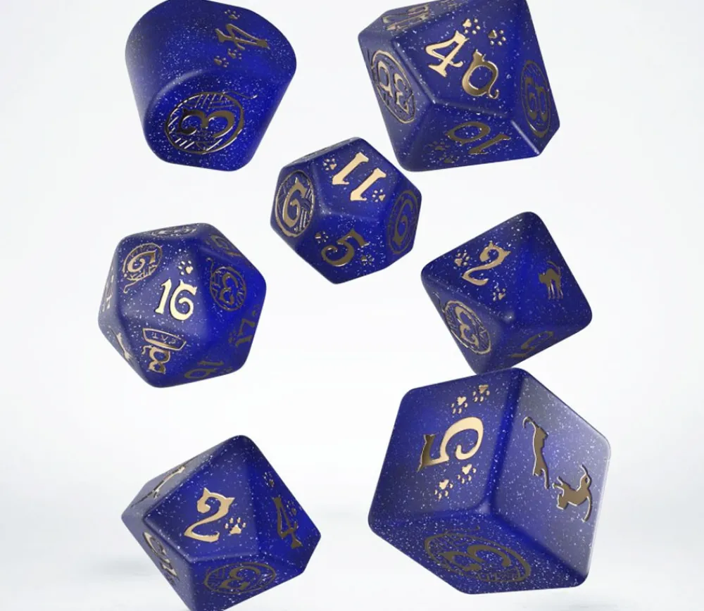 Tout Pour le Jeu 7 dés chats avec le dé 4 faces moderne - Set Meowster