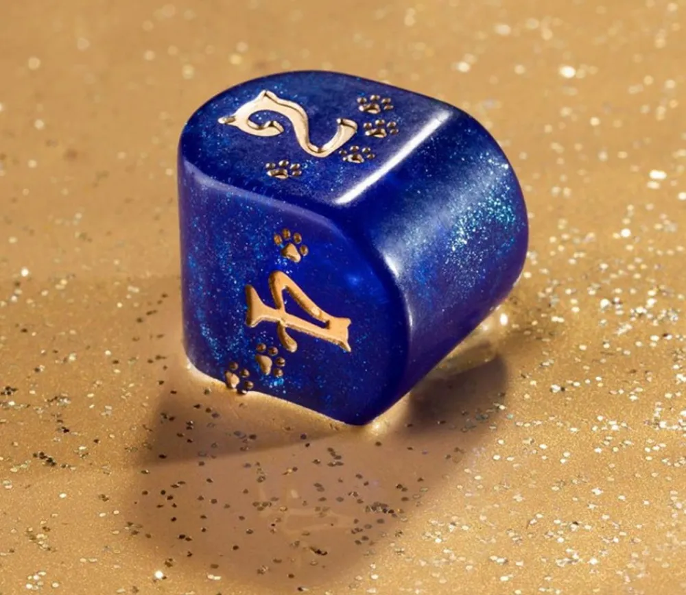 Tout Pour le Jeu 7 dés chats avec le dé 4 faces moderne - Set Meowster