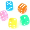 Tout Pour le Jeu 5 Dés de jeux Yams translucides multicolores 16 mm