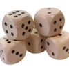 Tout Pour le Jeu 5 Dés en bois 4 cm de 1 à 6 - yam géant