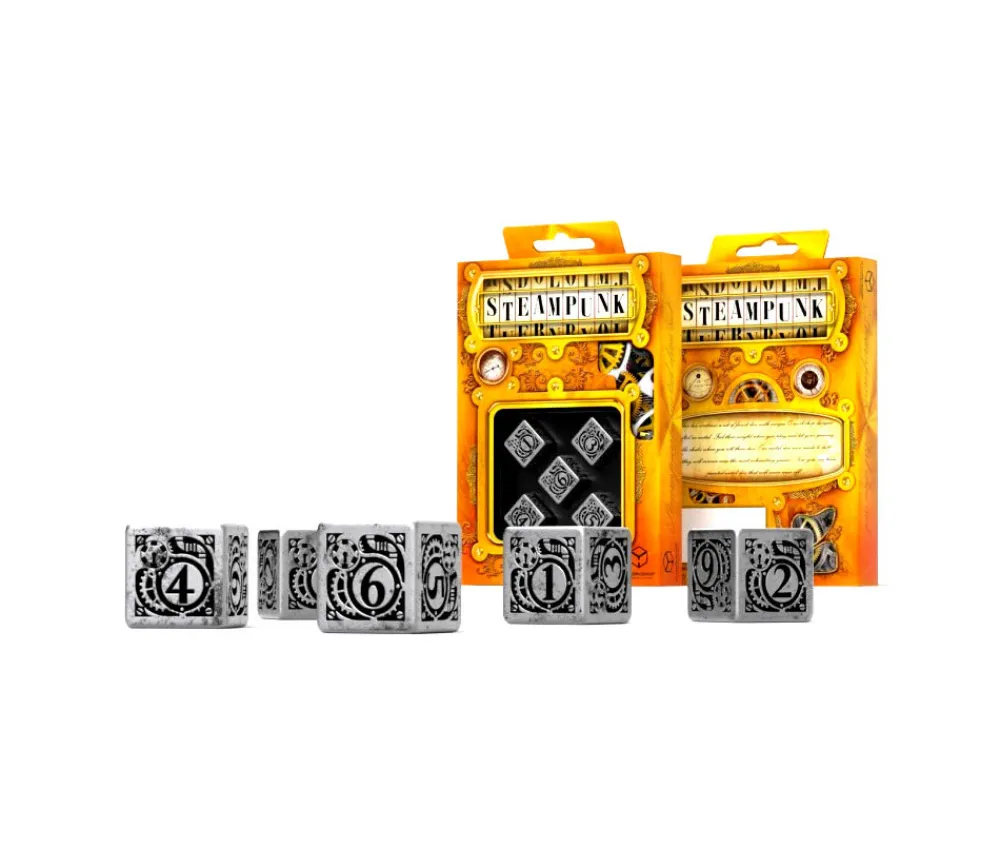 Tout Pour le Jeu 5 Dés en métal d6 style steampunk 16 mm