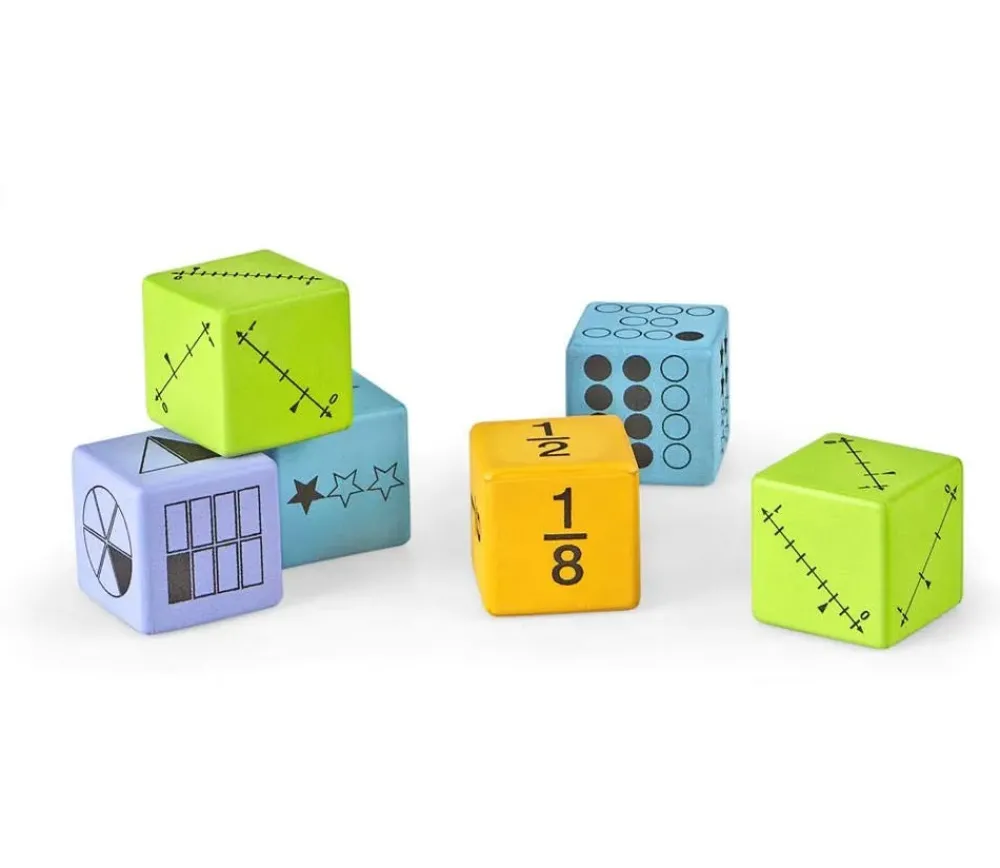 Tout Pour le Jeu 16 dés géants 4.5 cm Fractions
