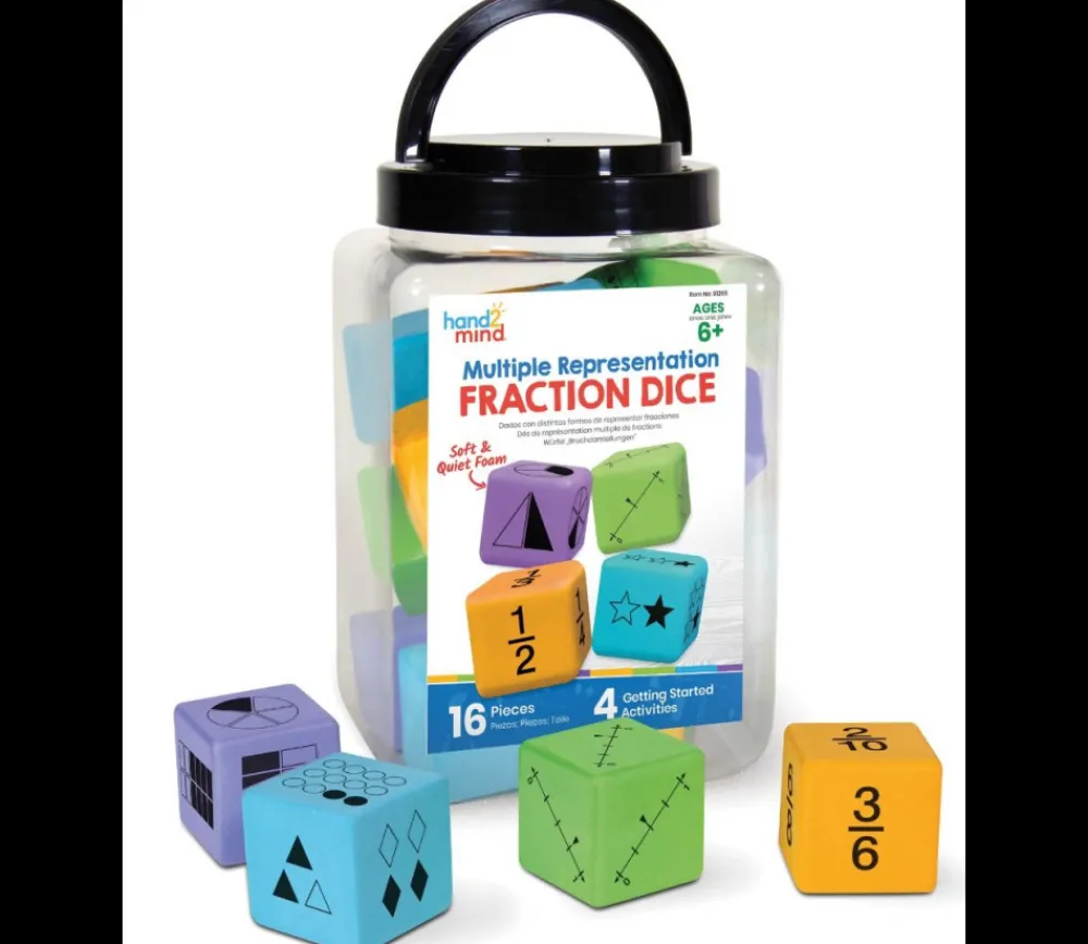 Tout Pour le Jeu 16 dés géants 4.5 cm Fractions