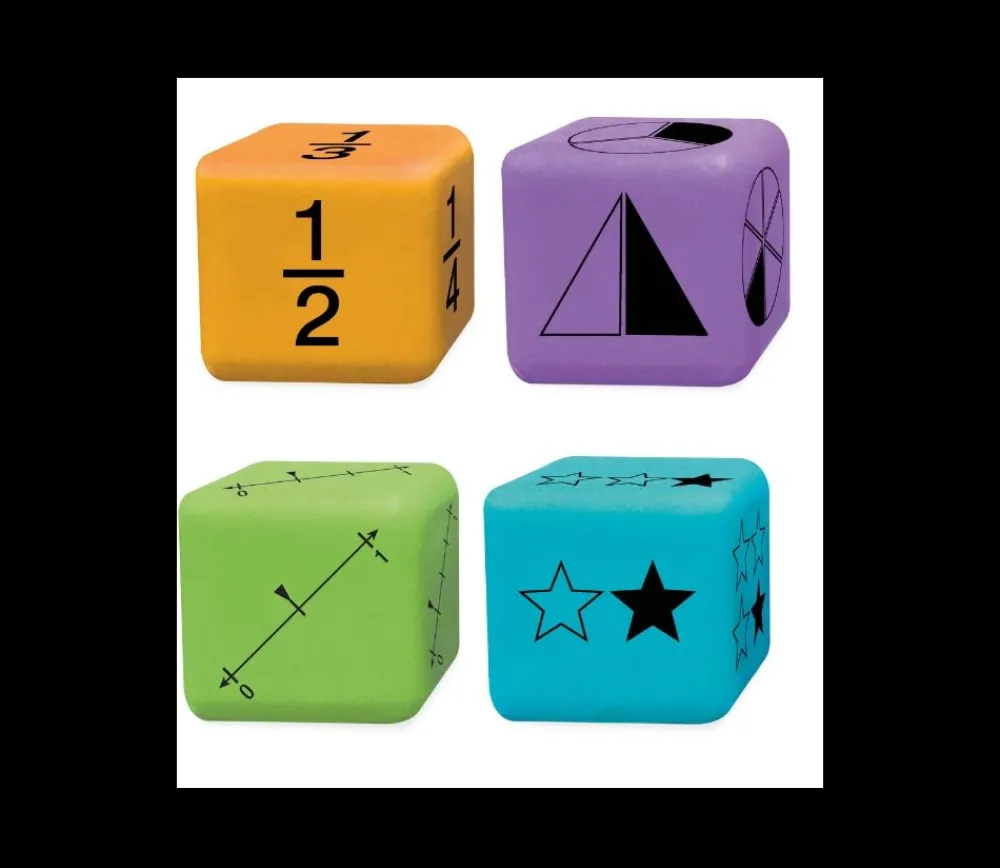 Tout Pour le Jeu 16 dés géants 4.5 cm Fractions