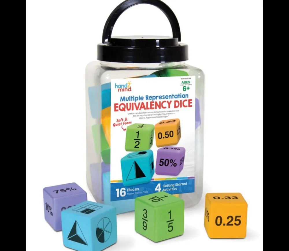 Tout Pour le Jeu 16 dés géants 4.5 cm équivalence nombres décimaux